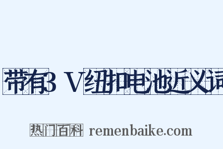 带有3V纽扣电池近义词是什么意思的图片